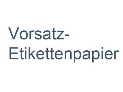 Vorsatzetikettenpapier | © EP